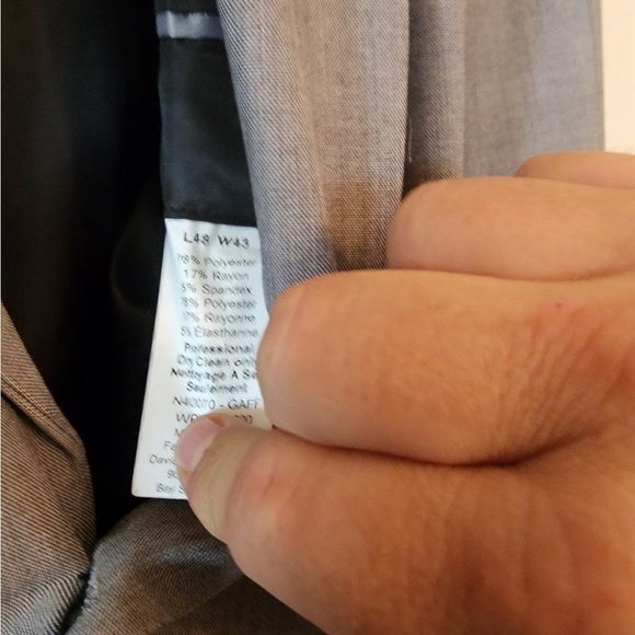 Nautica Suit Jacket Men's 48L light Grey Modern Fit Stretch - Picture 4 of 4